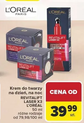 Krem do twarzy L'Oréal Revitalift Laser X3 promocja w Carrefour Market