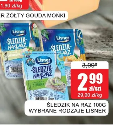 Śledzik na raz Lisner promocja w Bingo
