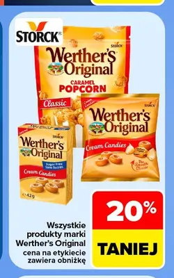 Popcorn karmelowy Werther's Original Caramel Popcorn Classic promocja w Carrefour Market