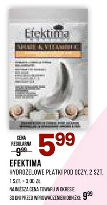 Płatki Efektima Hydrożelowe pod oczy promocja w Drogerie Natura