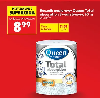 Ręcznik papierowy 3-warstwowy promocja w Biedronka