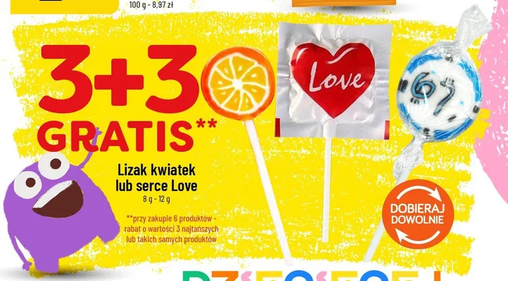 Lizak serce Love promocja w POLOmarket