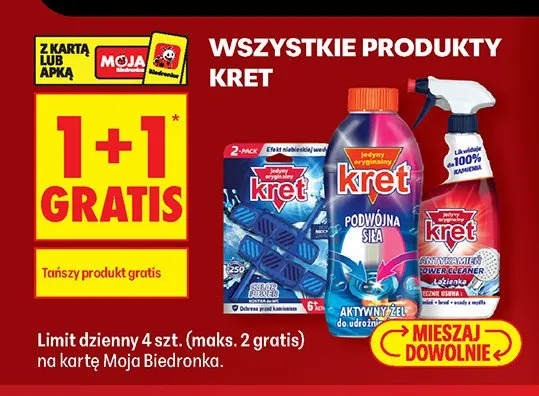 Żel do udrożniania rur Kret Aktywny Żel promocja w Biedronka
