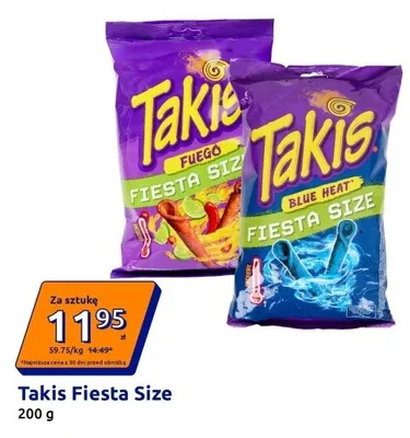 Chipsy Takis Blue Heat Fiesta Size promocja w Action