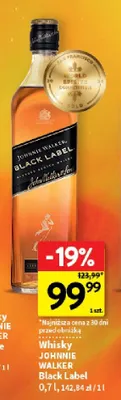 Whisky Johnnie Walker Black Label promocja w Intermarche