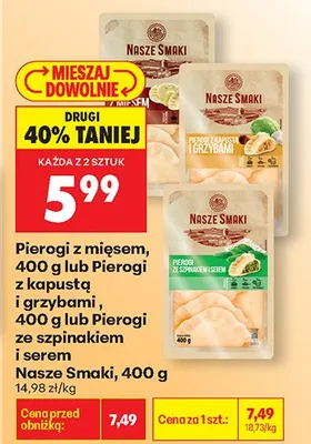 Pierogi z mięsem promocja w Biedronka