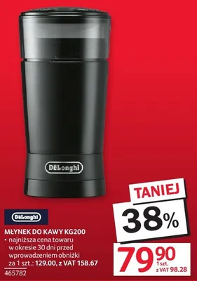 Młynek do kawy KG200 DeLonghi promocja w Selgros