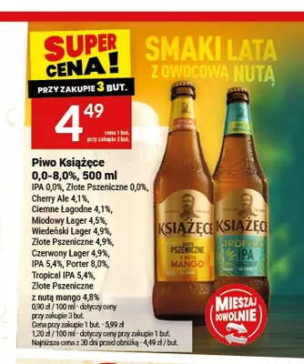 Piwo Książęce Cherry Ale 4,1% promocja w Twój Market