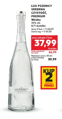 Wódka Łza Pszenicy Srebrna Czystość Premium 40% promocja w Kaufland