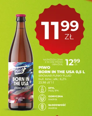 Piwo Born in the USA Funky Fluid promocja w Duży Ben