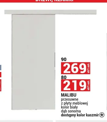 Drzwi przesuwne Malibu promocja w Merkury Market