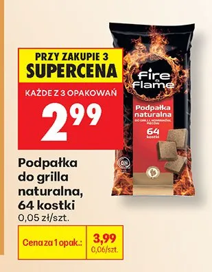 Podpałka do grilla naturalna Fire Flame promocja w Biedronka