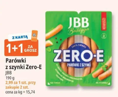Parówki szynki Zero-E promocja w Leclerc