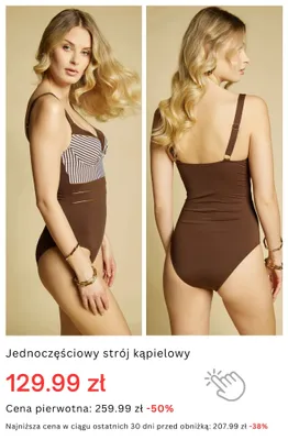 Jednoczęściowy strój kąpielowy promocja w Monnari