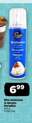 Bita śmietana w sprayu Paradiso promocja w Netto