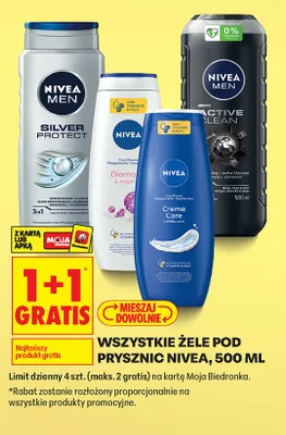 Żel pod prysznic 1+1 GRATIS promocja w Biedronka