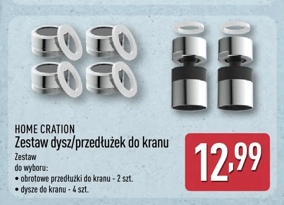 Obrotowe przedłużki do kranu Home Creation 2 szt. promocja w Aldi
