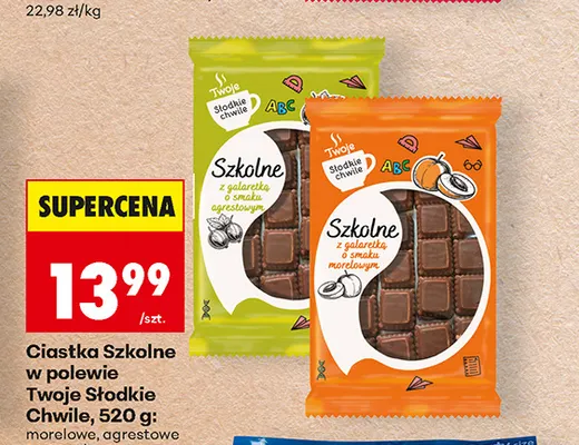 Ciastka Szkolne w polewie Twoje Słodkie Chwile morelowe promocja w Biedronka