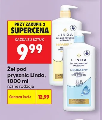 Żel pod prysznic micelarny Linda Delikatny promocja w Biedronka