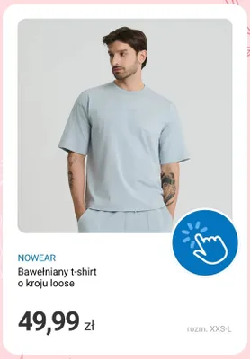 Bawełniany t-shirt o kroju loose NOWEAR rozm. XXS-L promocja w Smyk