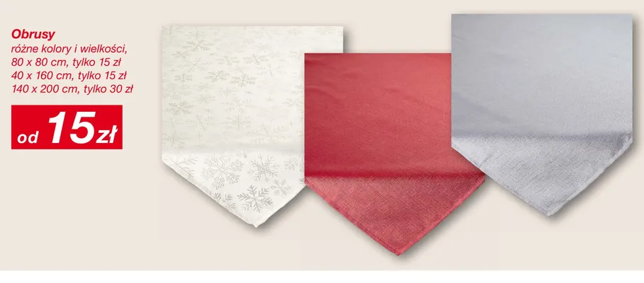 Obrus 80x80 cm promocja w KiK