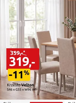 Krzesło Velton promocja w Black Red White
