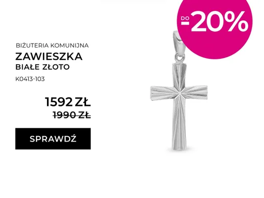 Zawieszka białe złoto promocja w Briju