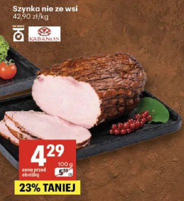 Szynka nie ze wsi promocja w Delikatesy Centrum