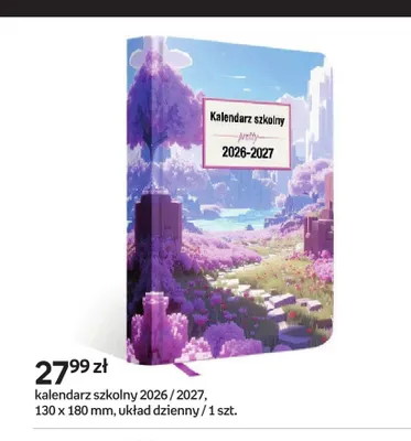 Kalendarz szkolny 2026/2027 130x180 mm układ dzienny promocja w Empik