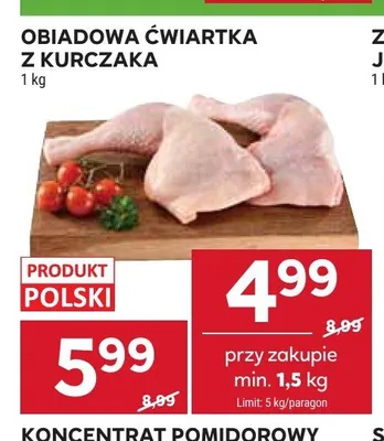 Obiadowa ćwiartka z kurczaka promocja w Stokrotka