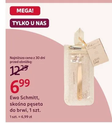 Skośna pęseta do brwi promocja w Rossmann