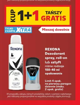 Dezodorant roll-on Rexona Cobalt Dry promocja w Kaufland