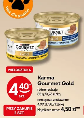 Karma Gourmet Gold różne rodzaje promocja w Żabka