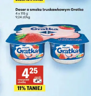 Deser o smaku truskawkowym Gratka 4-pak 115g promocja w Delikatesy Centrum