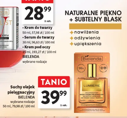 Suchy olejek pielęgnacyjny Bielenda wybrane rodzaje promocja w Intermarche
