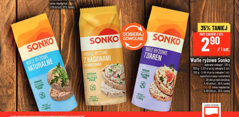 Wafle ryżowe 7 ziaren Sonko promocja w POLOmarket