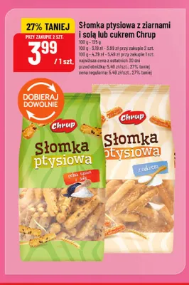 Słomka ptysiowa z cukrem Chrup promocja w POLOmarket