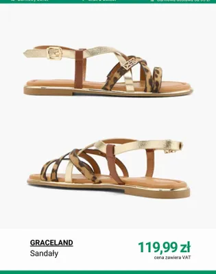 Sandały GRACELAND promocja w Deichmann