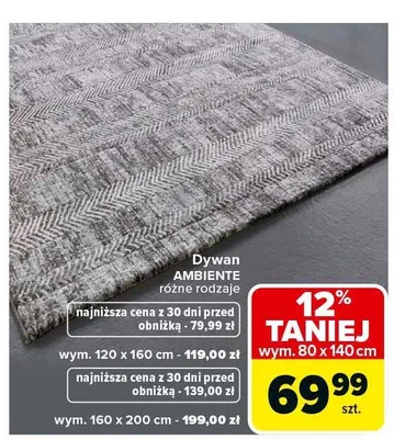 Dywan Ambiente różne rodzaje promocja w Carrefour