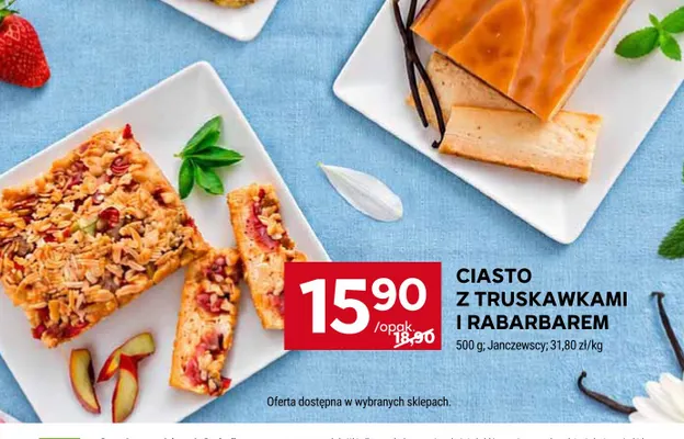 Ciasto z truskawkami i rabarbarem Janczewscy promocja w Stokrotka