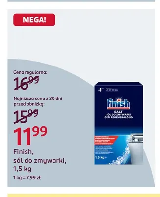 Sól do zmywarki Finish promocja w Rossmann