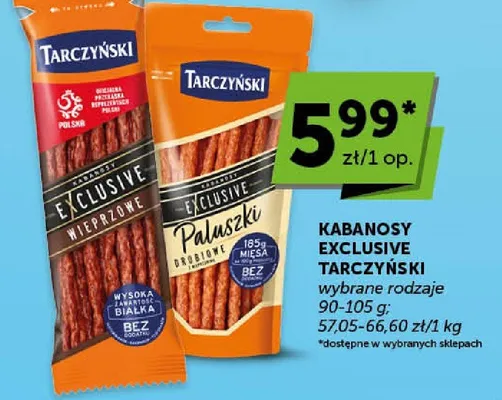 Kabanosy Exclusive wybrane rodzaje promocja w Groszek