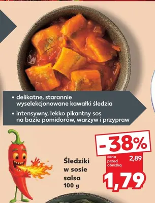 Śledziki w sosie salsa promocja w Kaufland