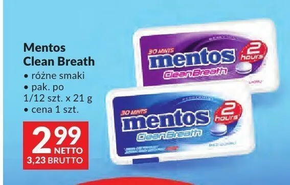Drażetki Mentos Clean Breath promocja w Makro