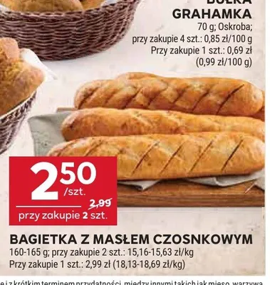 Bagietka z masłem czosnkowym promocja w Stokrotka