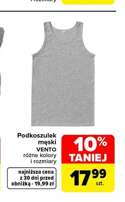 Podkoszulek męski Vento promocja w Carrefour