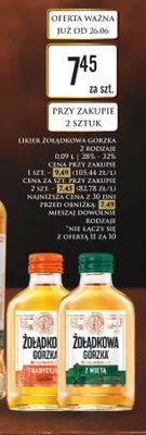 Likier Żołądkowa Gorzka z Miętą promocja w Dino