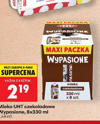 Mleko UHT czekoladowe Wypasione 8-pak 330 ml promocja w Biedronka