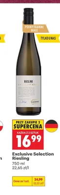 Wino białe Exclusive Selection Riesling promocja w Biedronka