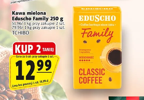 Kawa mielona Eduscho Family promocja w Prim Market